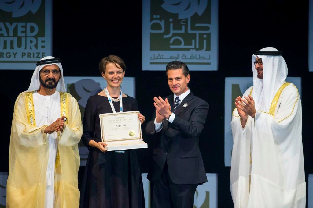 Kopernik wins prestigious Zayed Future Energy Prize 2016