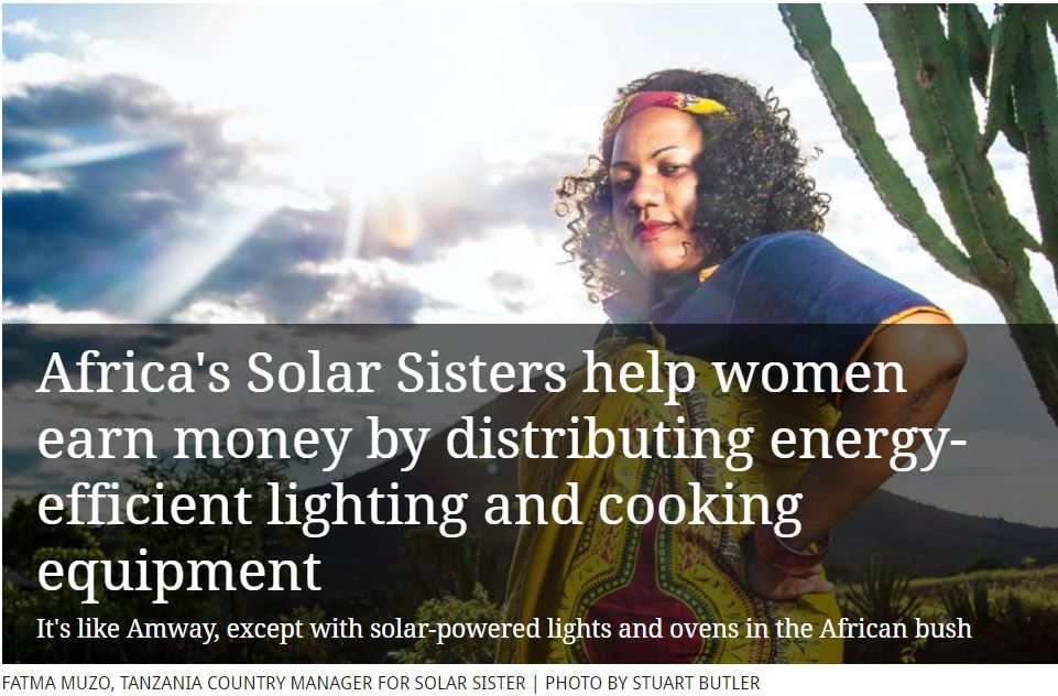It’s like Amway, except with solar-powered lights and ovens in the African bush