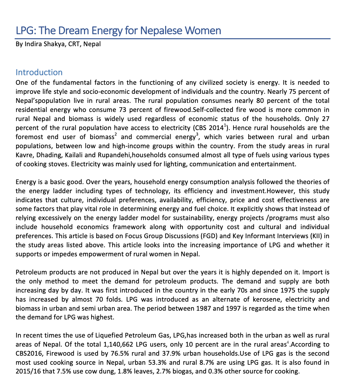 LPG: The Dream Energy for Nepalese Women