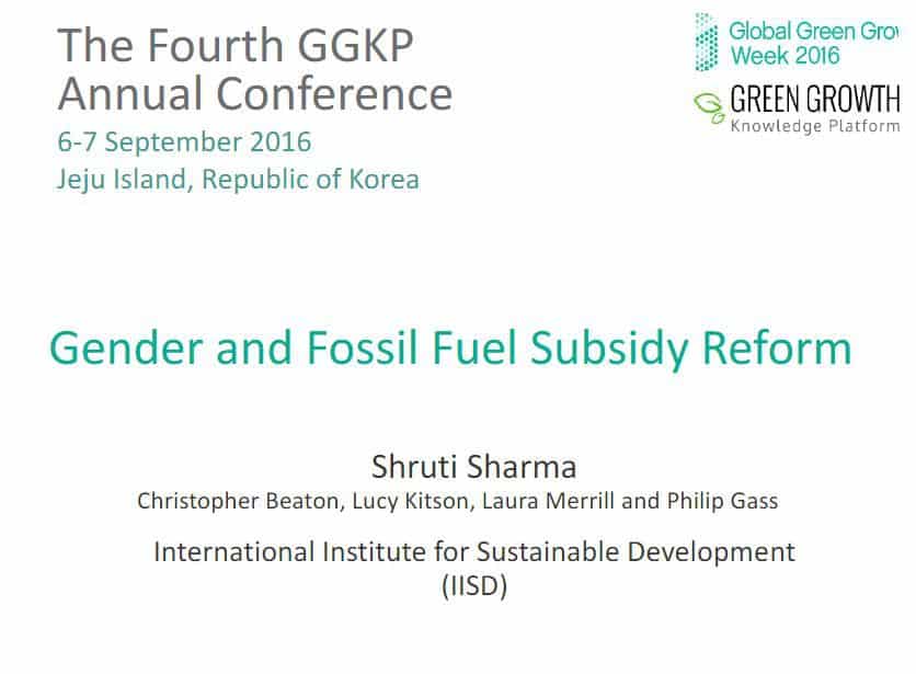 Gender and Fossil Fuel Subsidy Reform – Presentation