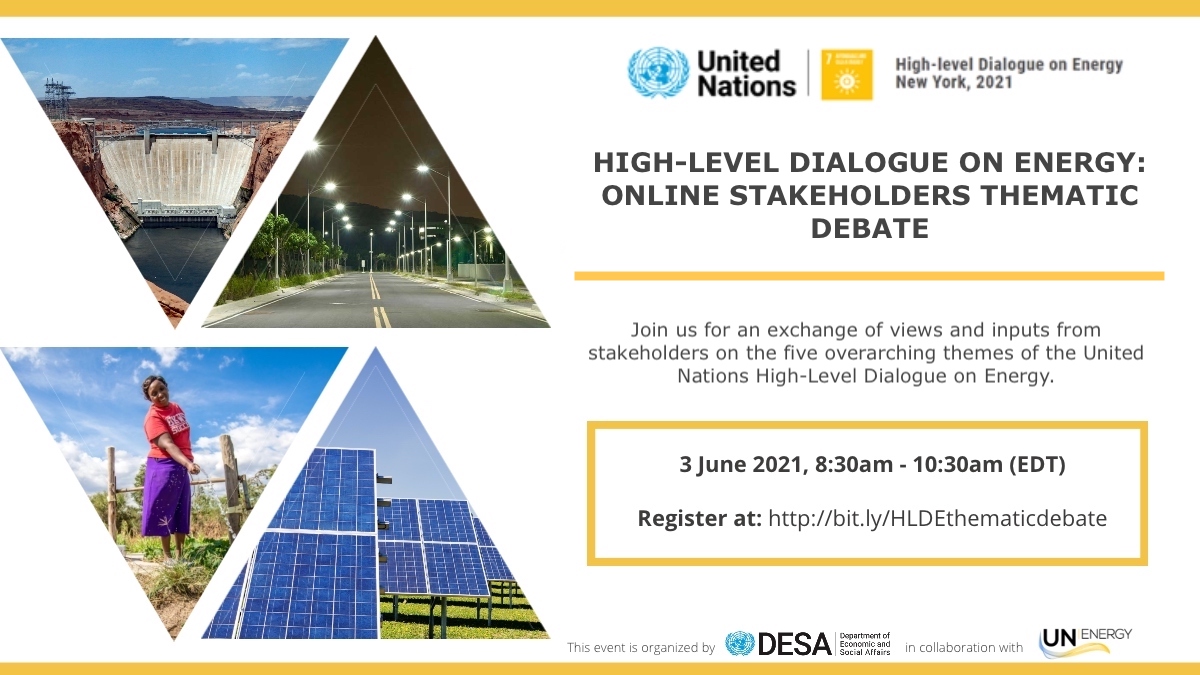Event: High-Level Dialogue on Energy – Online Stakeholders Thematic Debate