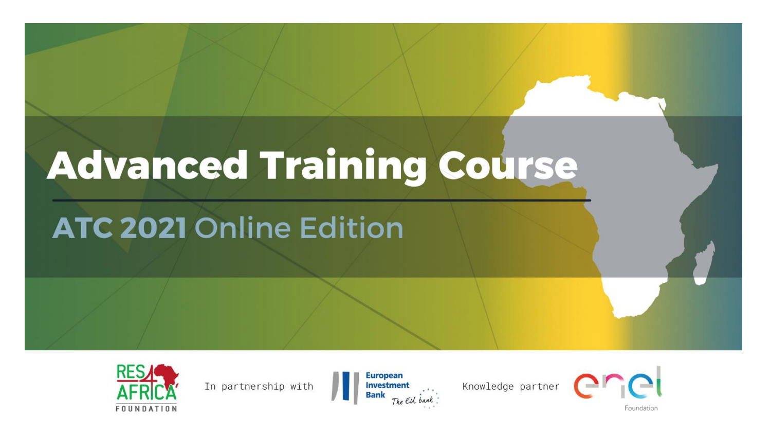 Training Opportunity: Advanced Training Course (RES4Africa Foundation)