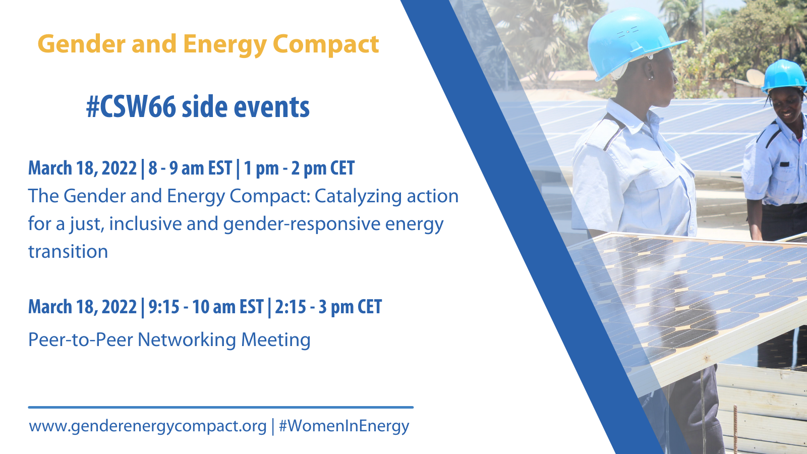 ENERGIA at the 66th session of the Commission on the Status of Women (CSW66)