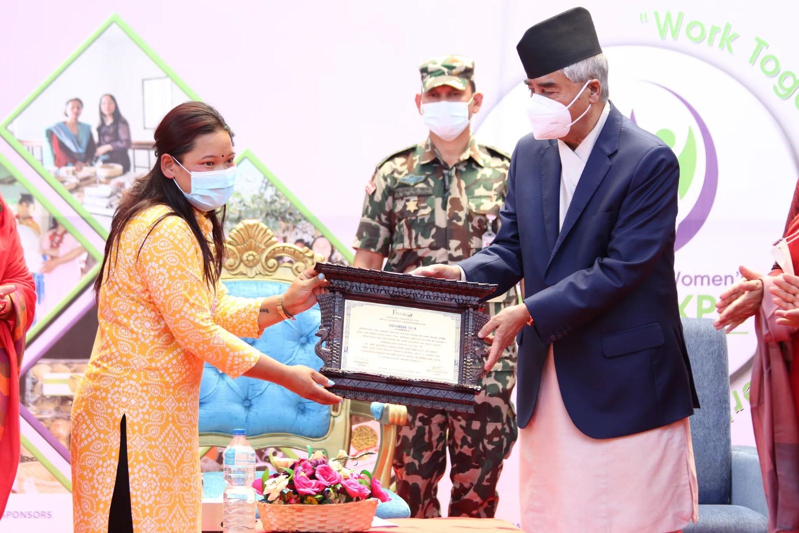 Sarmila Tamang Lama receives the “Certificate of Honor” at the Sixth International Women Entrepreneur Trade Fair 2022