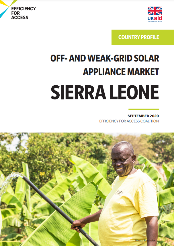 Off- and Weak-Grid Solar Appliance Market: Sierra Leone