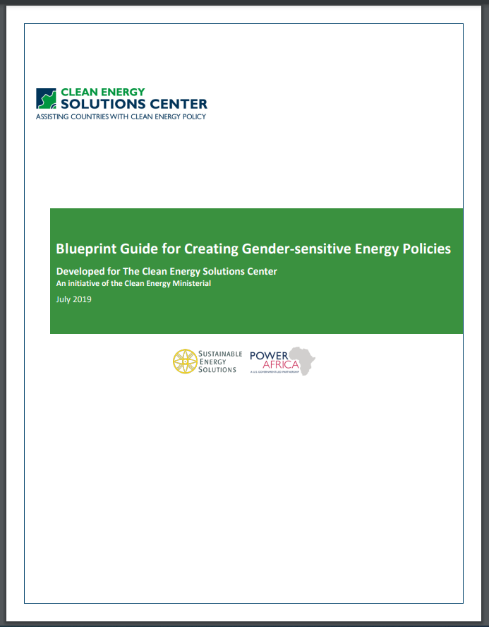 Blueprint Guide for Creating Gender-Sensitive Energy Policies